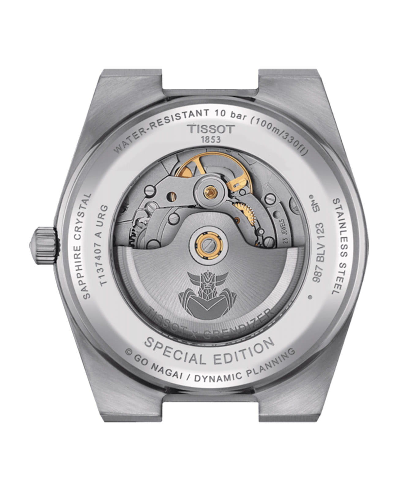 Оригинальные часы Tissot Tissot PRX UFO Robot Grendizer T137.407.11.041.02 механические калибр механизма  общий вид